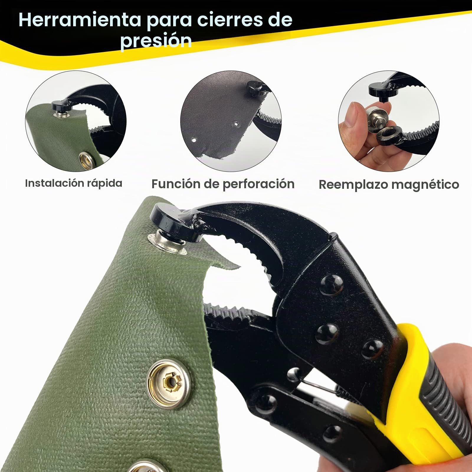 Corchetes de presión Herramientas Establece,140 Piezas Corchetes De Presión Tornillo, Para la instalación