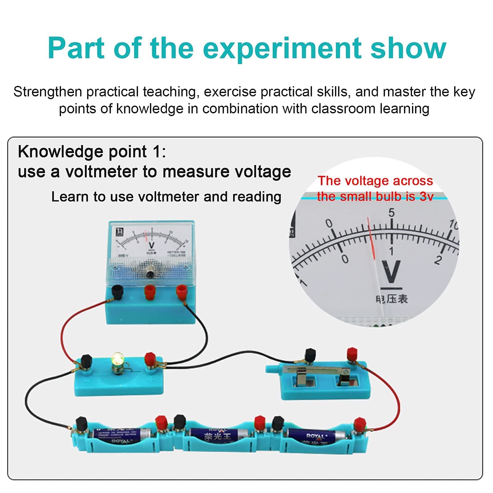 Elektromagnetischer Experimentierkasten, Lehrinstrument für physikalische Elektromagnetik, Ausrüstung für Physikschaltungsexperimente an der Mittelschule,