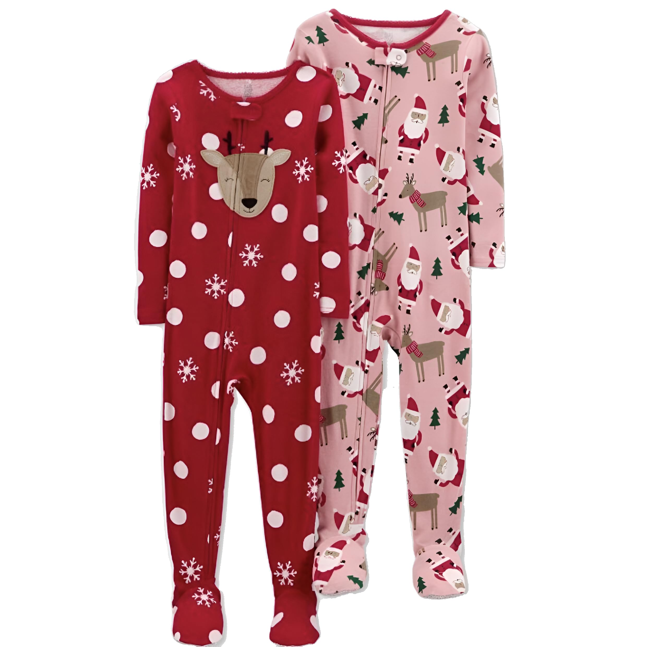 Carter's Just One You Reindeer Santa Blanket Sleeper/Romper 2 Pack Size 2T