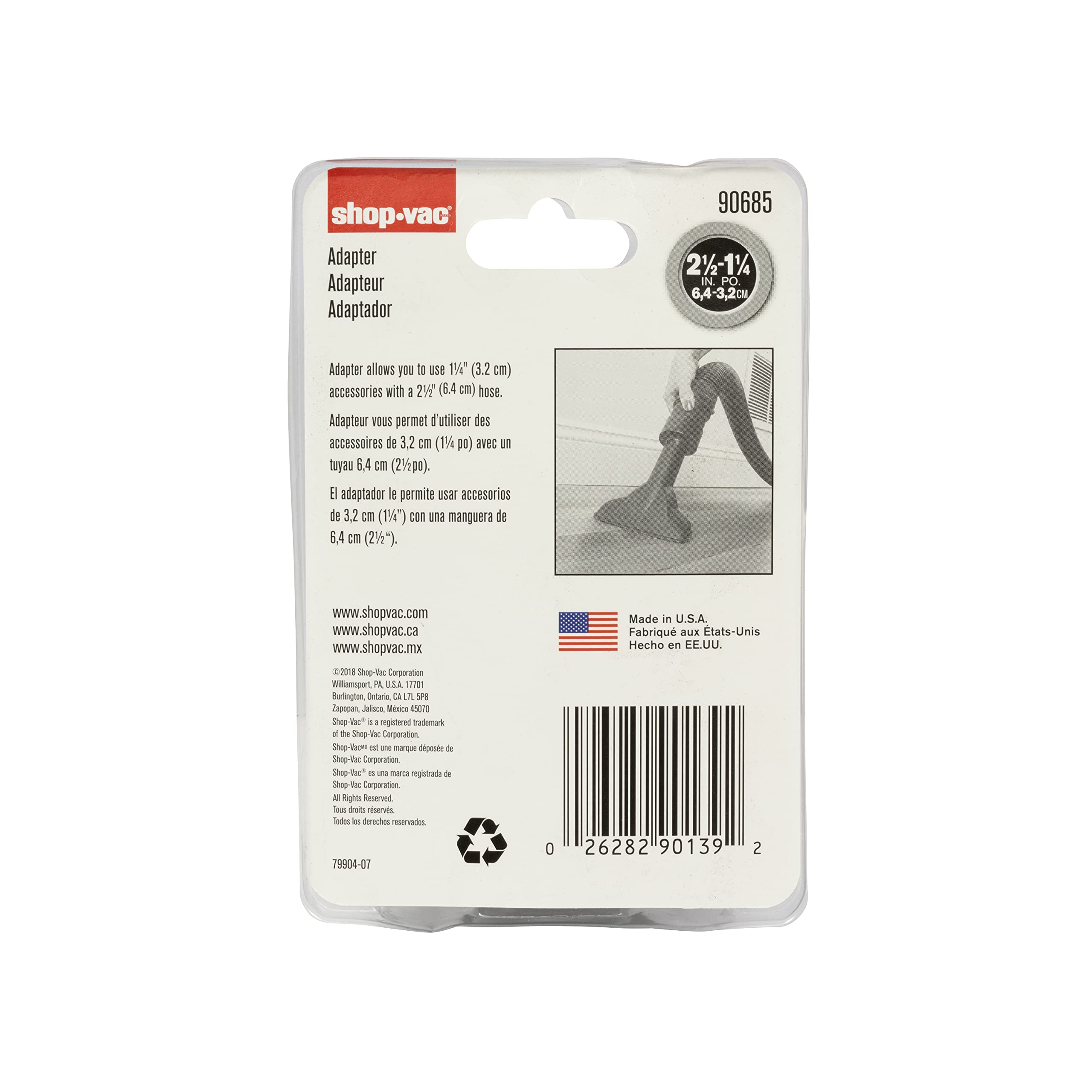 Shop Vac 906 – 85 2 – 1/2 "a 1 – 1/4" conversión Unidad