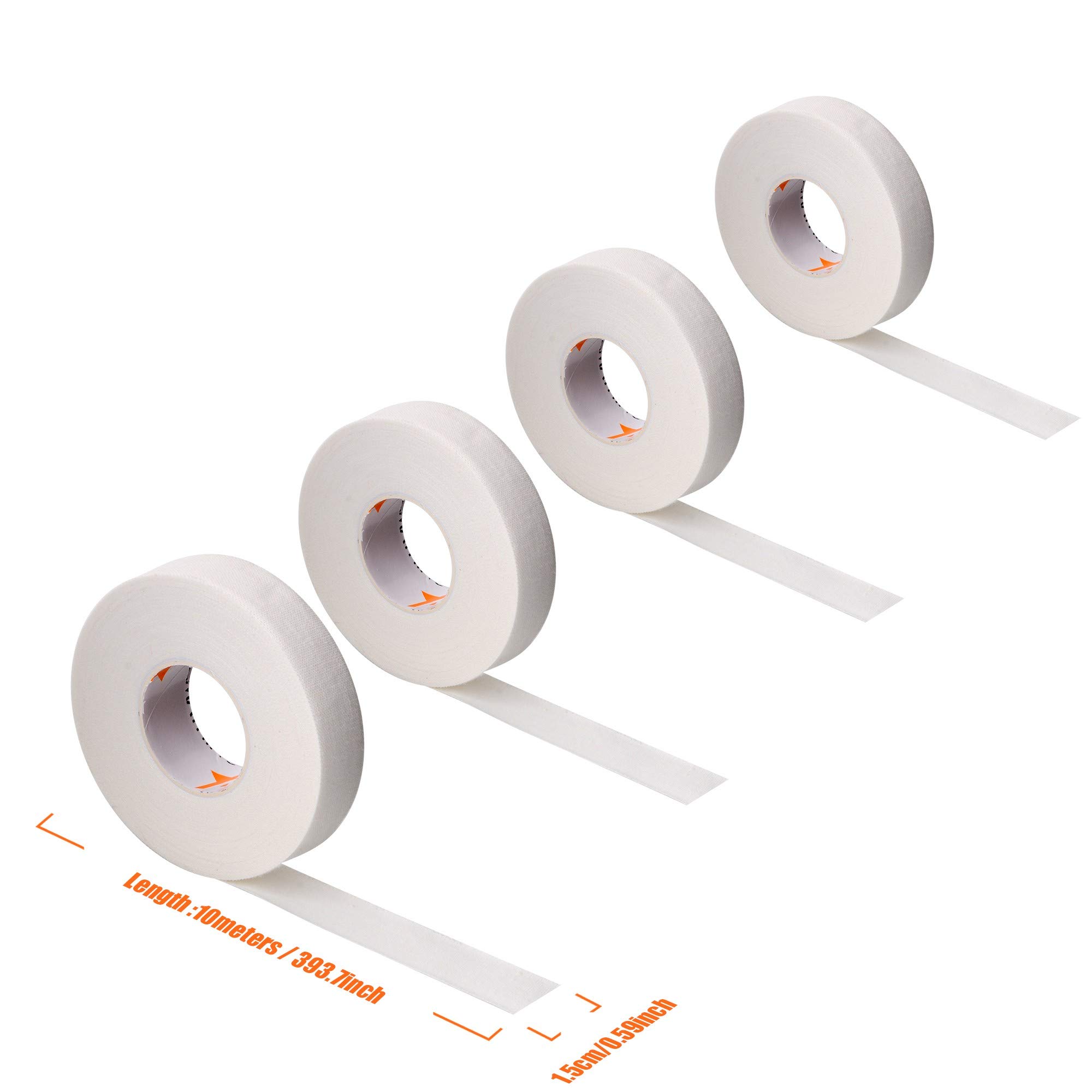Cinta de escalada de 3-4 rollos en la caja de metal de 1,5 cm de ancho en cinta negra ideal para dedos y cinta deportiva para escalar boulder, entrenamiento con pesas, voleibol, artes marciales ...