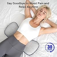 Vista 7 de Almohada de Soporte Lumbar para Cama, Almohadas de Espuma Viscoelástica para Alivio del Dolor de Espalda, Almohada de Alivio del Dolor Lumbar