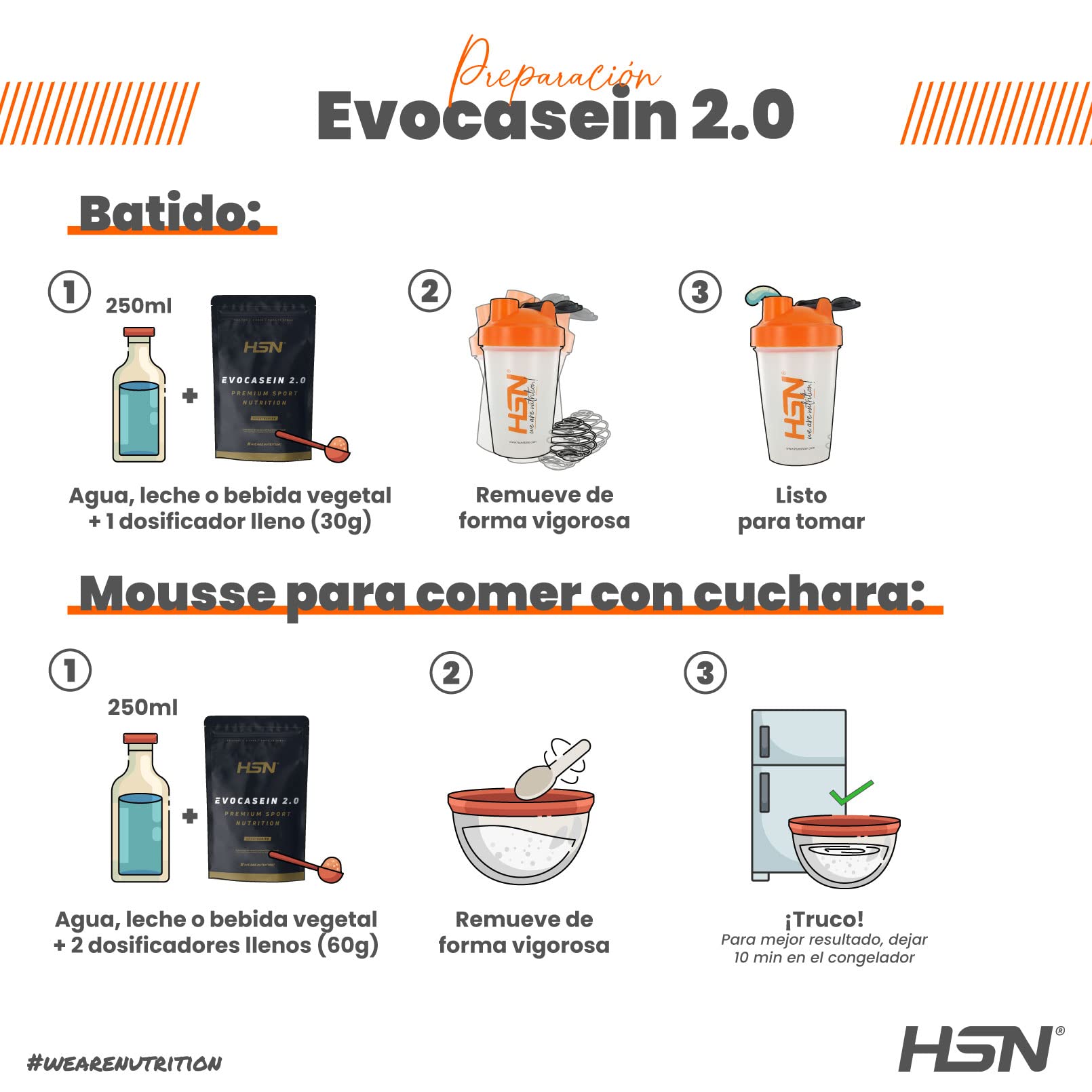 HSN Evocasein 2.0 Mizellarkasein, karibische Vanille, 2 kg, sequentieller Protein-Shake, ideal für vor dem Schlafen, mit Digezyme-Enzymen, kein Dosierer enthalten, kein GMO, vegan, glutenfrei