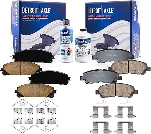 Miniatura 133 de Detroit Axle - Pastillas de freno para Chevy Trailblazer GMC Envoy Pastillas de freno de cerámica w/Hardware Buick Rainier Isuzu Ascender Olds