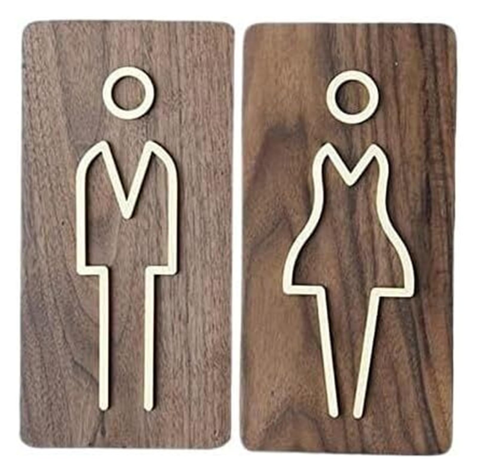 Panneau de toilette pour salle de bain lisible pour en finir avec la signalétique plastique