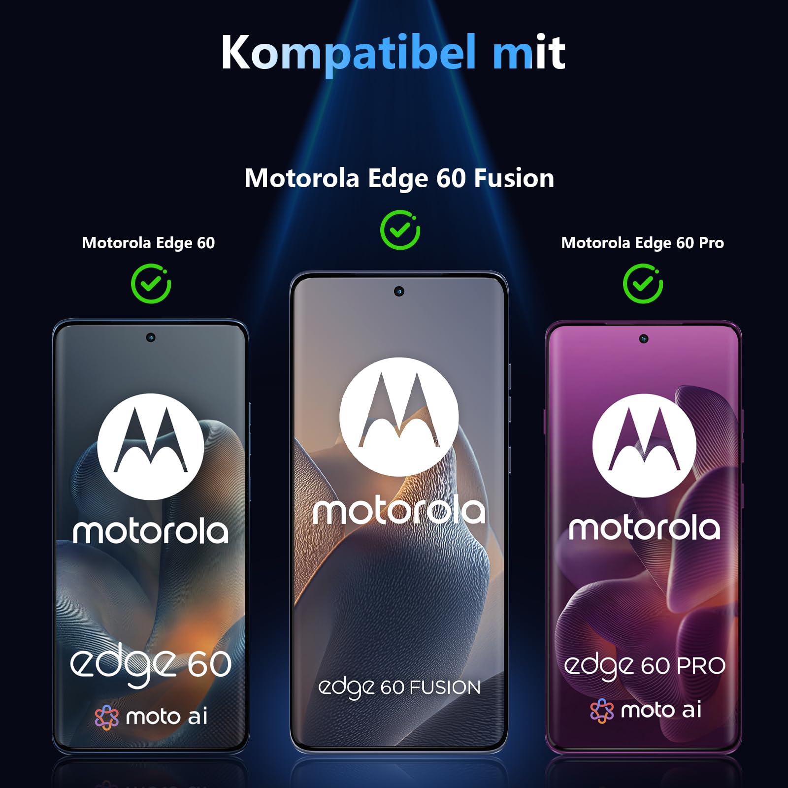 3 Films En Verre Trempé Pour Motorola Edge 60 Fusion - Protection 9H, Anti-rayures, 3D Incurvé | Pack De 3 - 10
