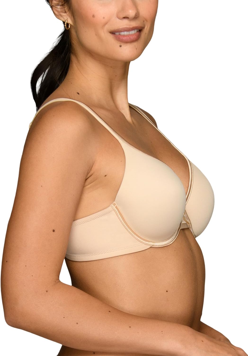 Vanity Fair Womens Bra with 2-Way Convertible Straps, Body Caress Full Coverage, Lightly Lined Cups Up to Dd - Image 2