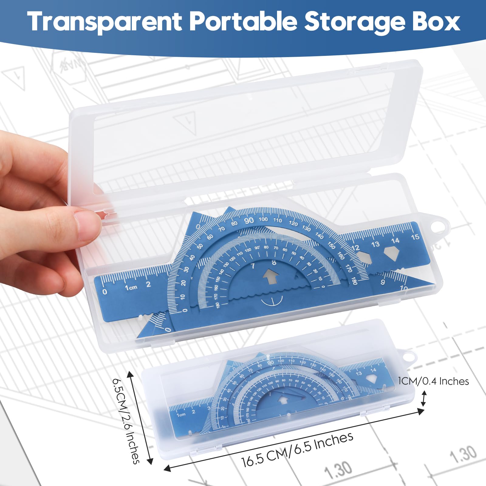 Snapklik.com : MSDADA Triangle Ruler, Protractor, Square And Ruler Set ...