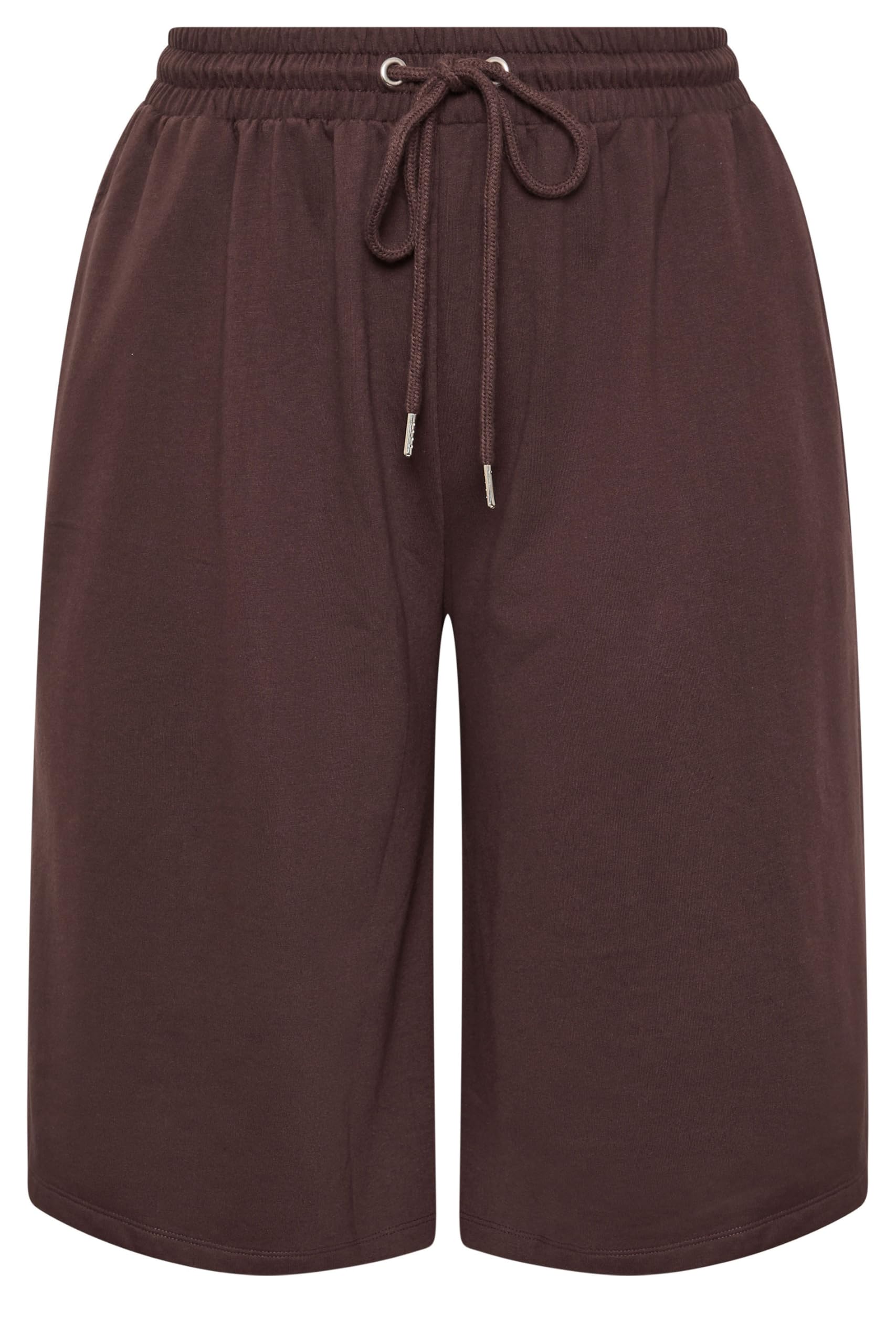 Yours Women's Chocolate Drawstring Jorts In Size 16