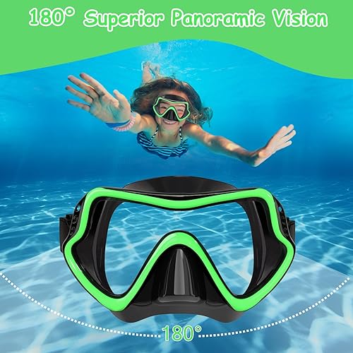 Miniatura 2 de Gafas de natación para niños con cubierta de nariz para jóvenes de 8 a 15 años, antivaho HD Visión Gafas de piscina gafas de natación de agua