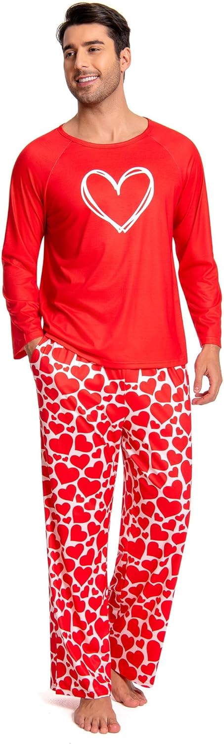 Couple Matching Pajamas Set Women & Men Long Sleeve Sleepwear with Pockets - Image 5