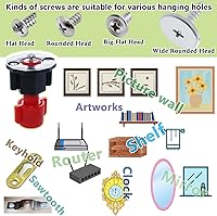 Vista 3 de DIKOO Picture Hanging Mark Hole and Leveling Kit for Frame Mural Hanging - with Mini Bubble Level Used for Mark Nail Hole Frames etc Location Tool