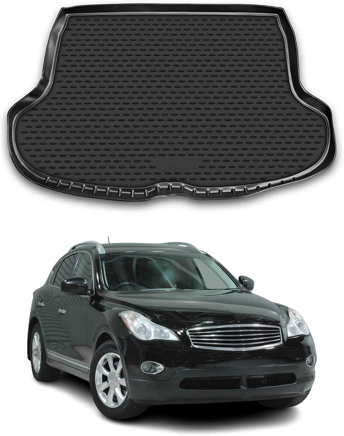 OMAC Cargo Mats Liner for Infiniti EX35 EX37 2008-2013 Waterproof TPE Black
