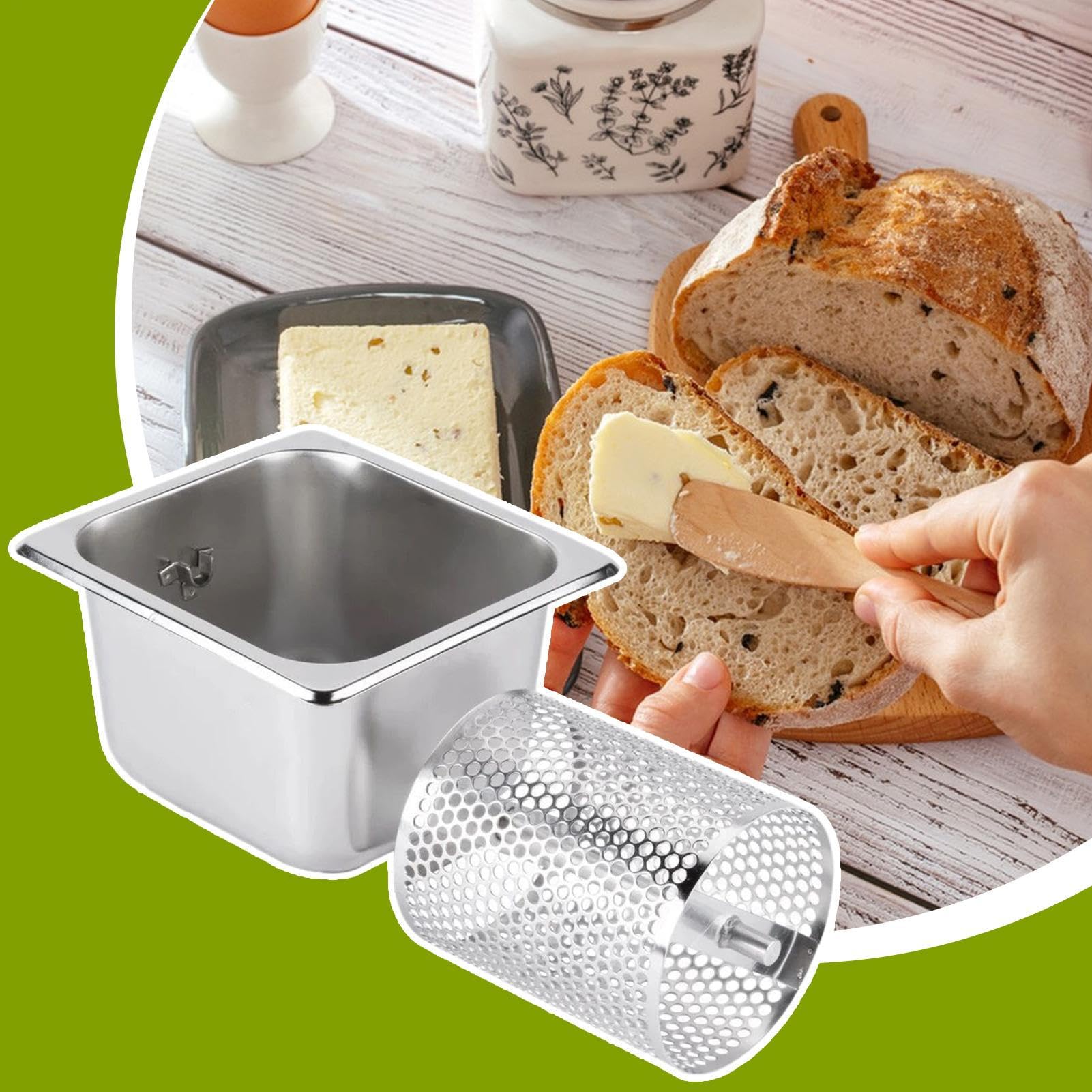 Brötchenrolle mit Butter | Hamburger-Spender – Küchenzubehör zum Backen von Grill, Picknick im Freien und im Innenbereich