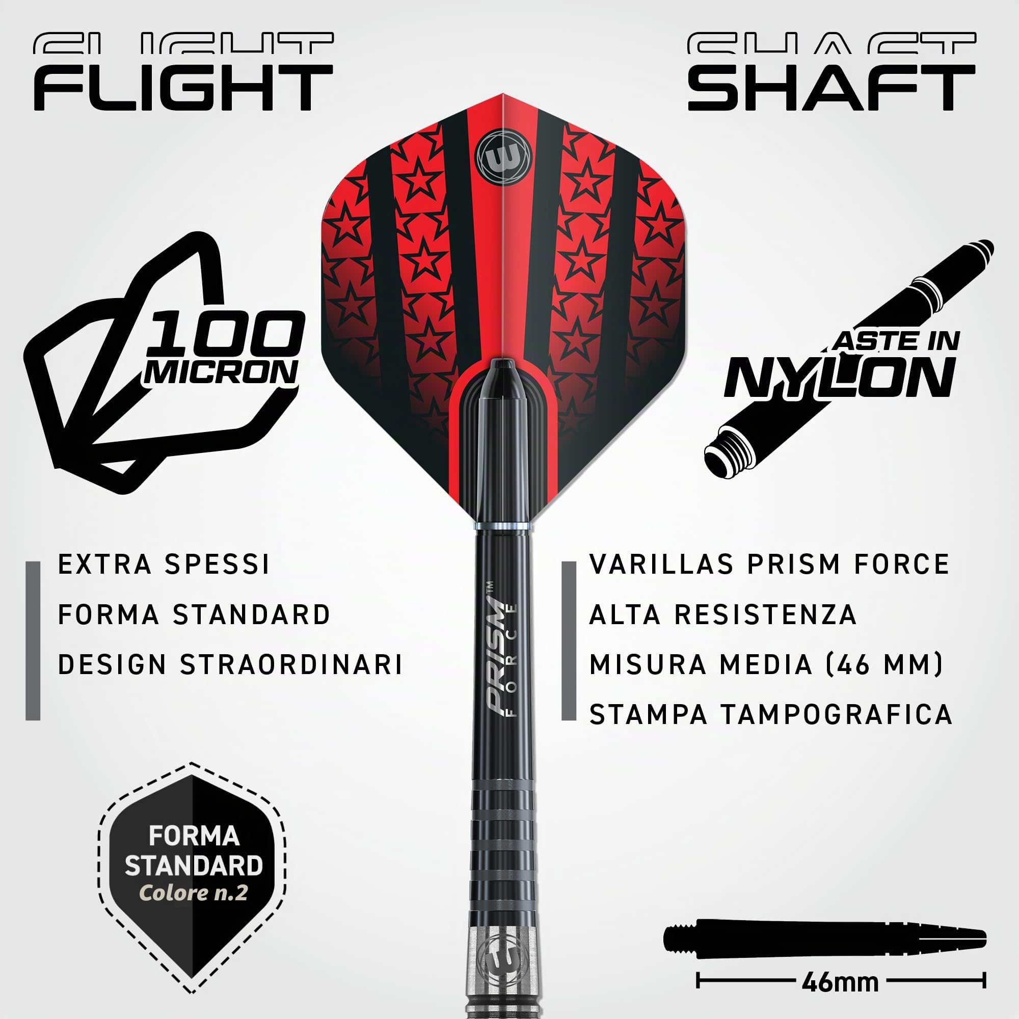 WINMAU | Freccette Joe Cullen 22g Softip | Tungsteno | Voli e Aste Incluse