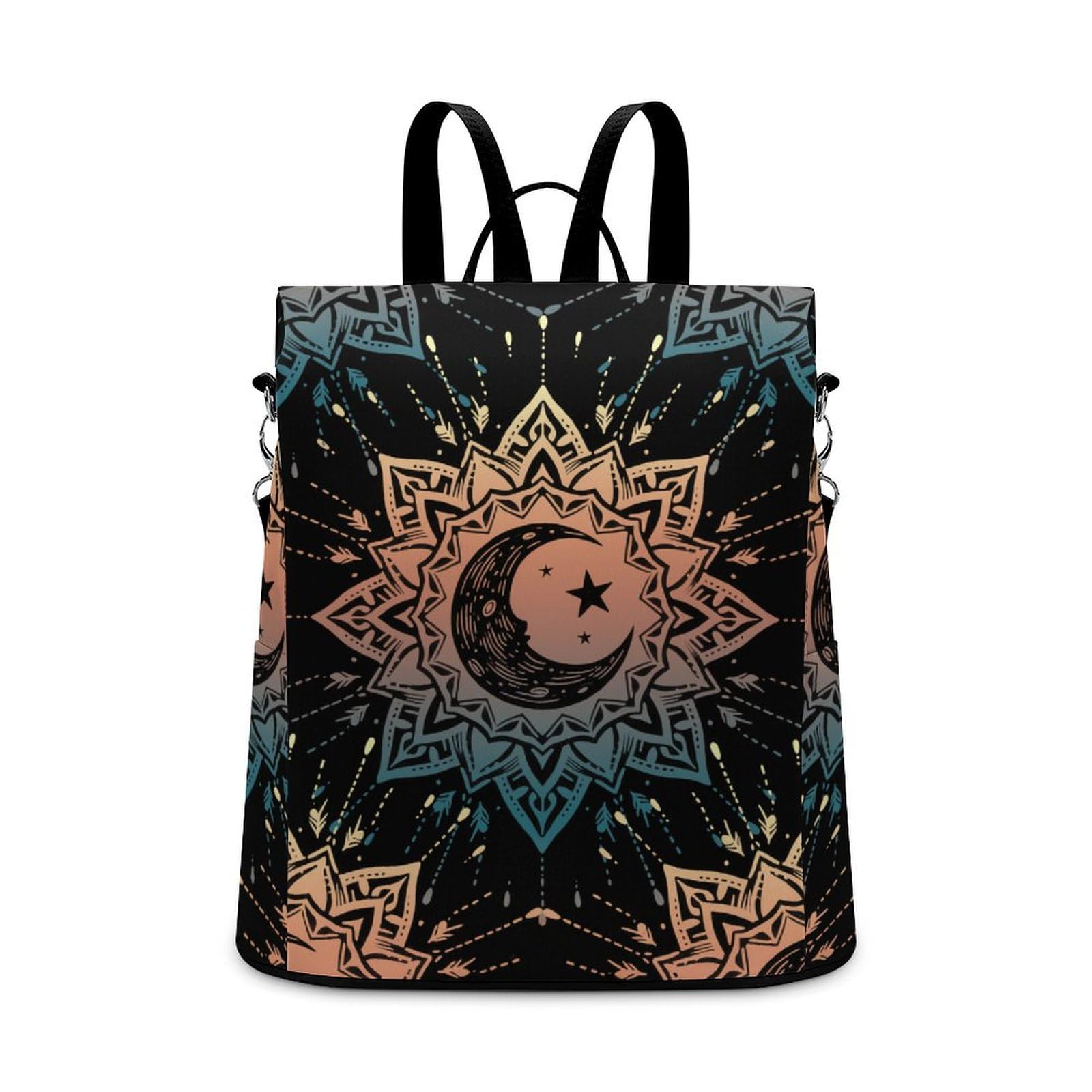 IYLYHSHF Women Fashion Backpacks Alchemy Moon Handbags for Women Anti Theft Fashion Back Pack Shoulder Bag