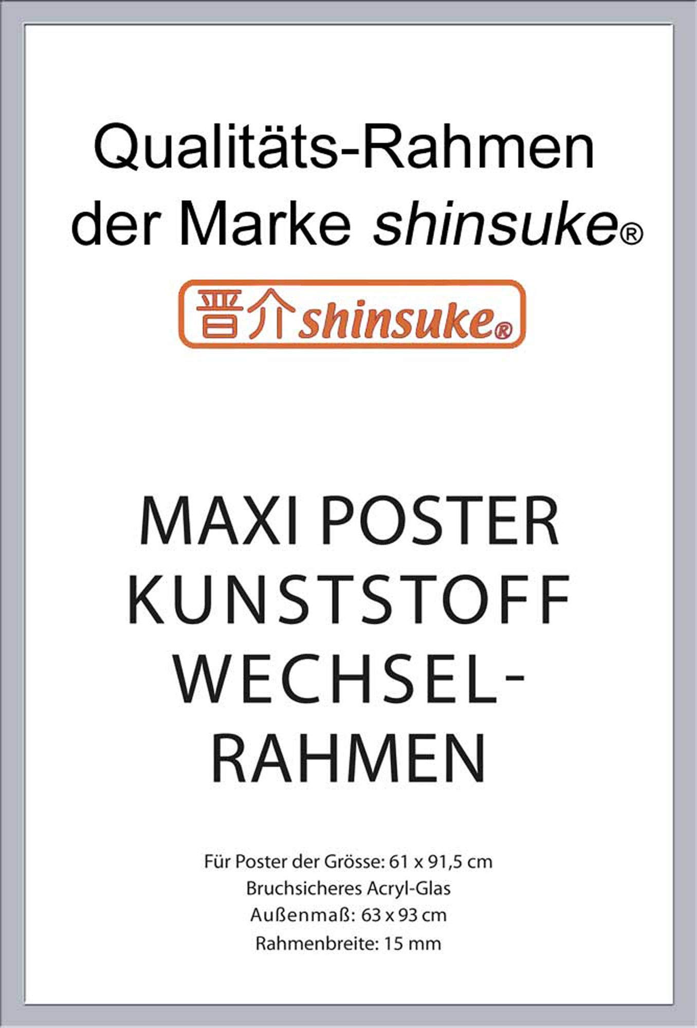 5 Seconds of Summer - Headache - Pop Rock Musik Band Poster Plakat Druck - Größe 61x91,5 cm + Wechselrahmen, Shinsuke® Maxi Kunststoff Silber, Acryl-Scheibe