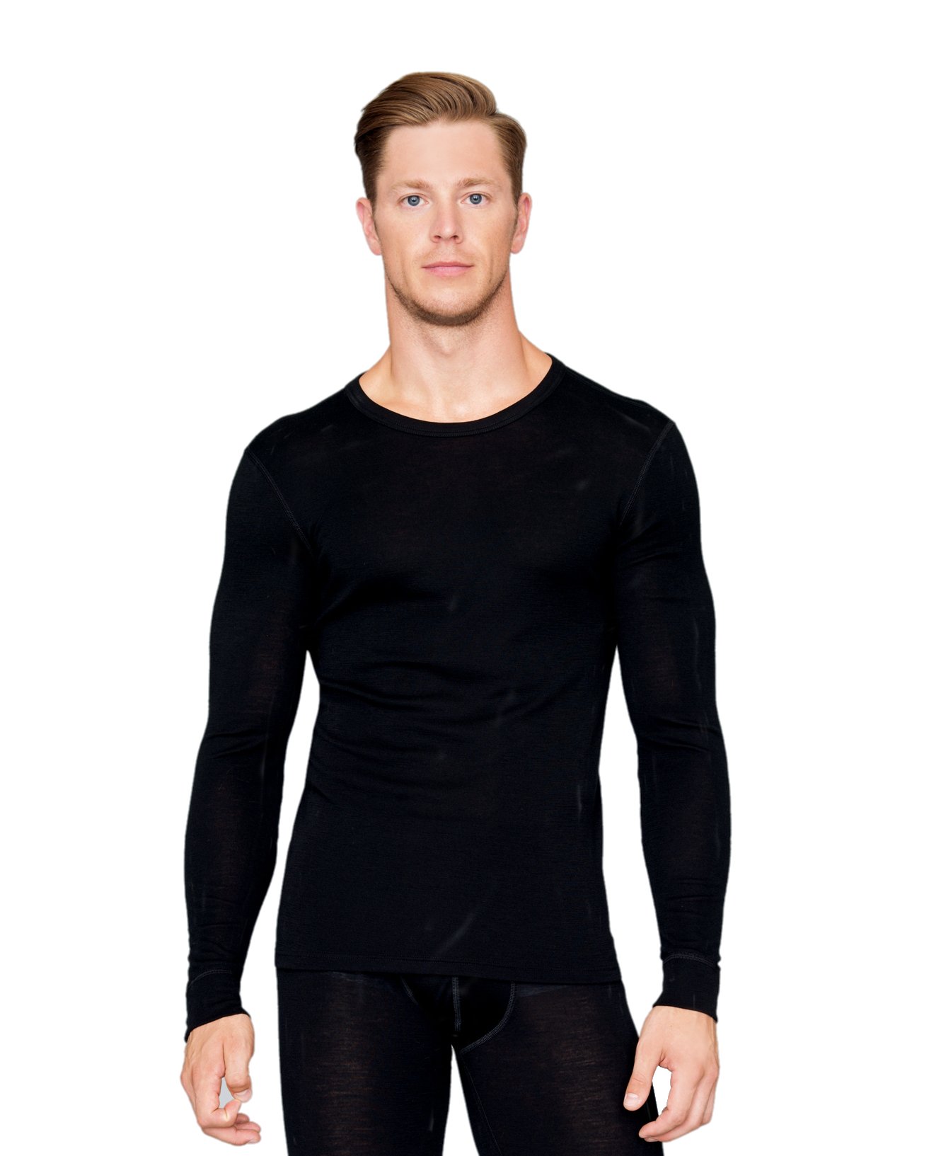100% Merino Wool Base Layer Long Sleeve Men's Shirt Made in EU