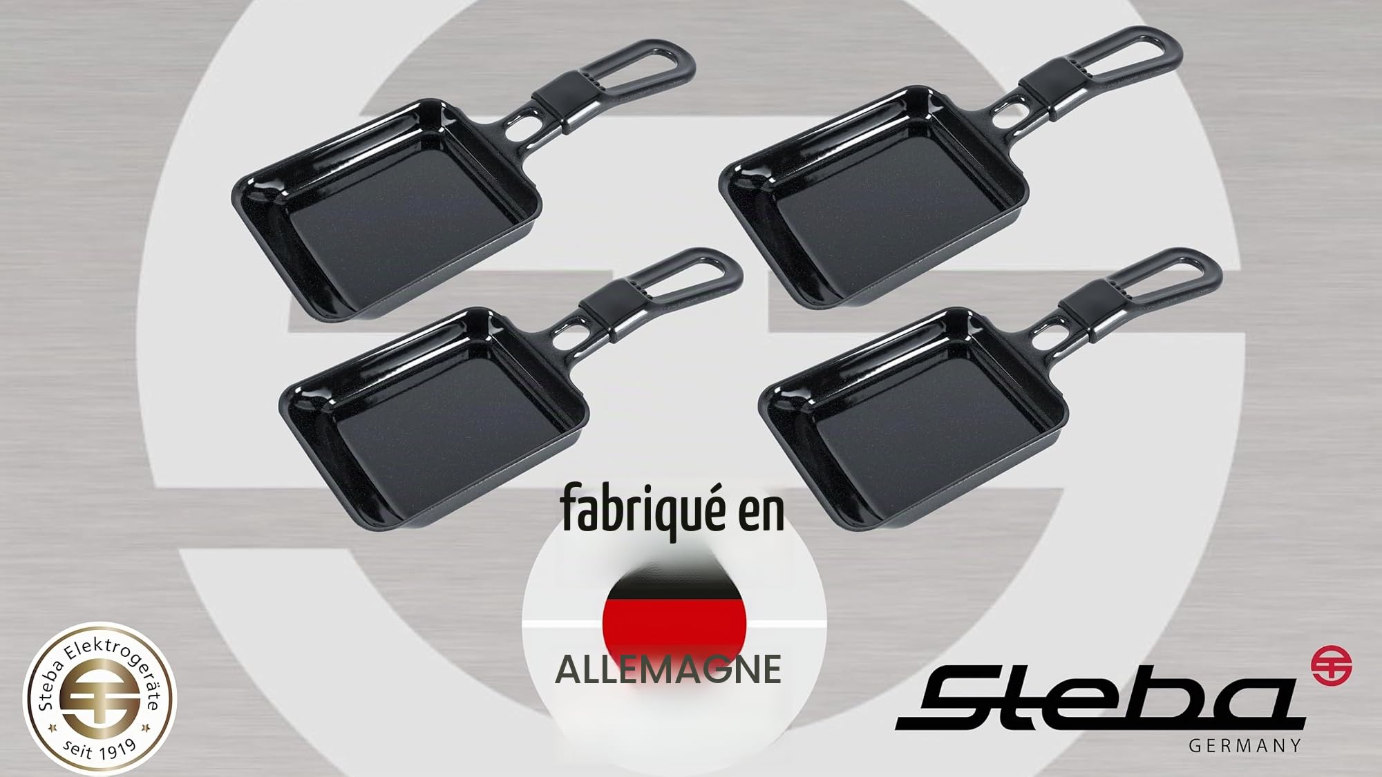 Steba RC3 Plus 4 Poêlons pour Appareil à Raclette