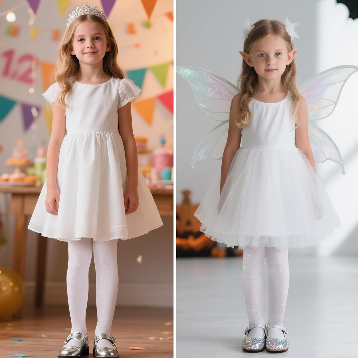 Dxhycc Girls Sparkle Tights Stretchy Rhinestone Stockings School Dress Dance Tights - Image 6