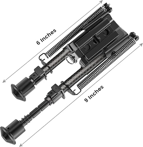 Miniatura 3 de CVLIFE Bípode, Bípode de fibra de carbono para rifle con adaptador Picatinny de 6 a 9 pulgadas bípode