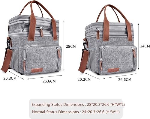 Miniatura 7 de Lonchera térmica reutilizable a prueba de fugas, lonchera suave y refrigerante, bolsa de refrigeración - Oficina, trabajo, picnic, senderismo,