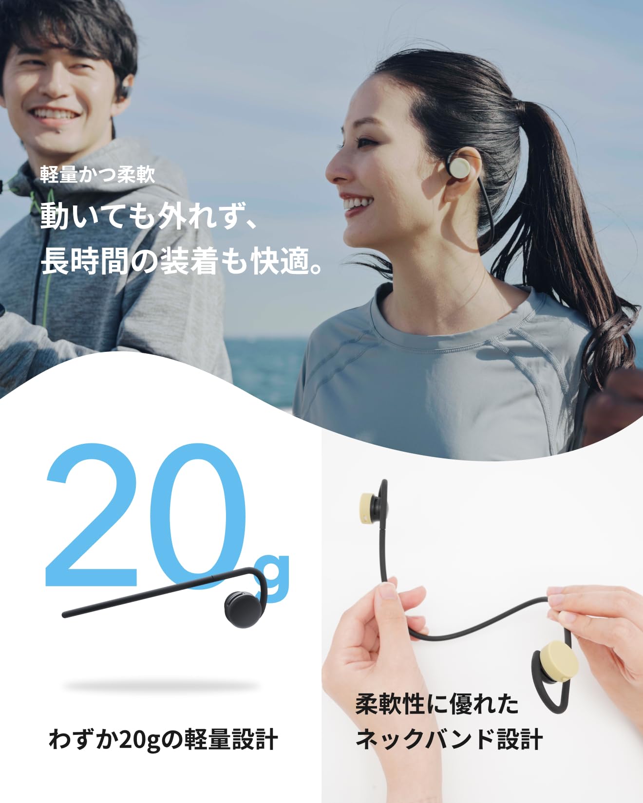 Amazon.co.jp: nwm (Noom) Wireless Earphones Open-Ear Type Neckband