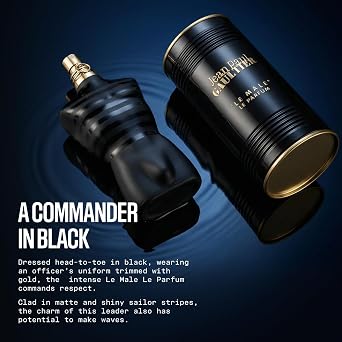 Jean Paul Gaultier Le Male Le Parfum - Amber Woody Eau de Parfum Intense for Men Fragrance - Cardamom, Lavender & Iris, Vanilla - Men's Perfume Spray