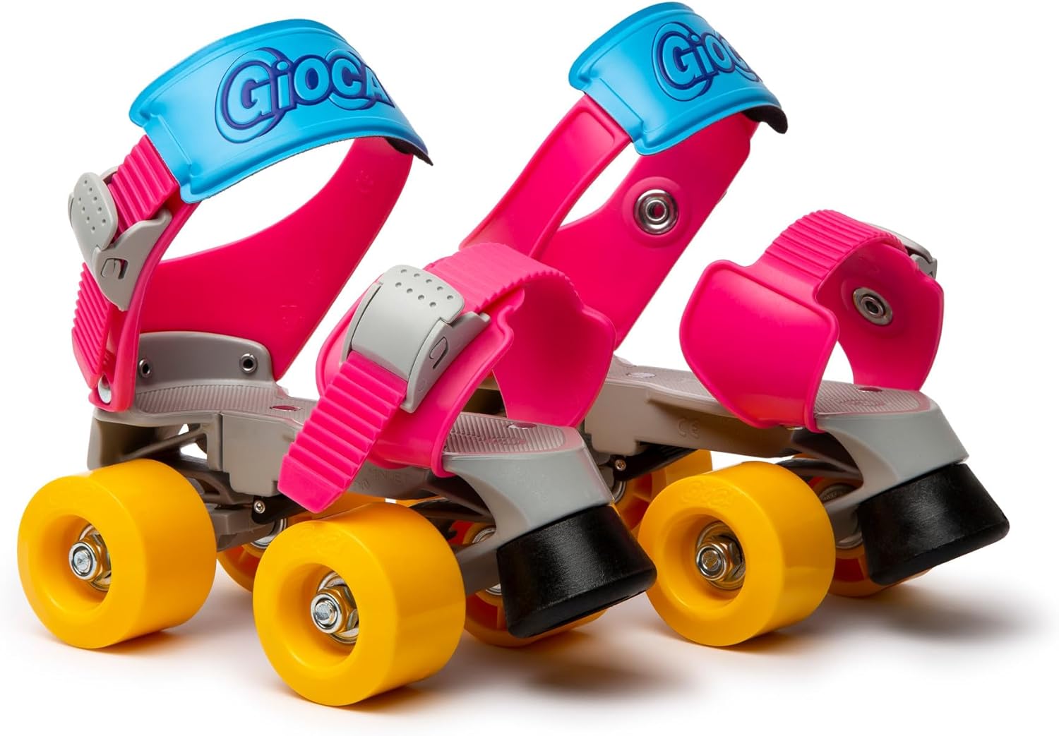 Italtrike Gioca Adjustable Roller Skates for Kids, Indoor & Outdoor Use, Come Assembled & Ready to Use, Locking Rear Wheels, Great for Beginners, 3+ Years (Kid's Size 7 to Adult Size 5.5, Pink)