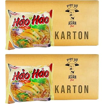 Acecook Hao Hao Instant Noodles Chicken Flavour Mi Ga Pack of 60 60 x 74 g