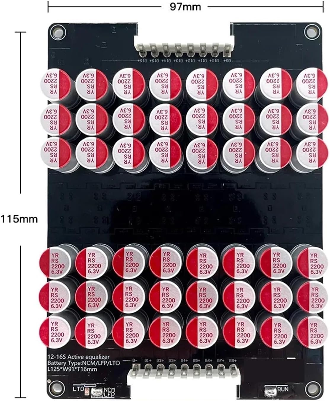Active Equalizer Balancer 5A 12S 13S 14S 15S 16S Lifepo4 Lipo LTO Battery Energy Capacitor Lithium Lipo Lifepo4 Equalizer(13-17S NCM LFP LTO)