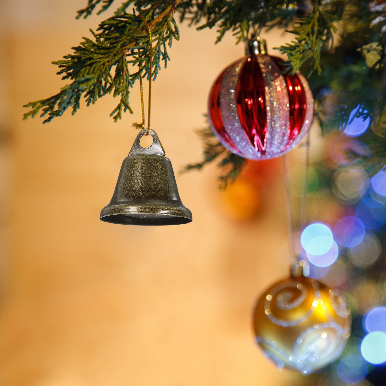 Beaupretty 100 Unidades Campanas Decorativas DIY de Hierro para Navidad,