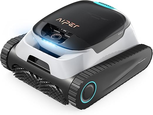 AIPER Scuba N1 Cordless Robotic Pool Cleaner, Wall & Waterline & Floor Cleaning, Smart Navigation, Superior Mobility, Four Cleaning Modes for Inground Pools up to 1600 sq.ft (Renewed)
