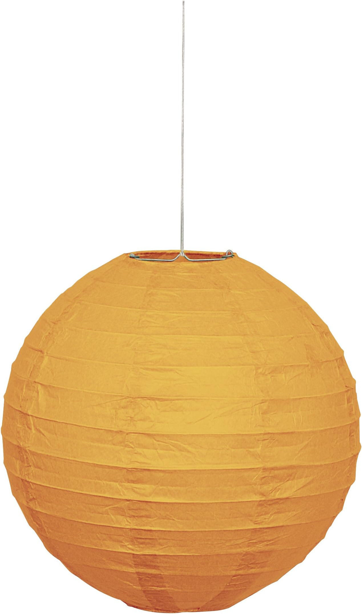 Unique Party 64246 - 25cm Round Orange Paper Lantern