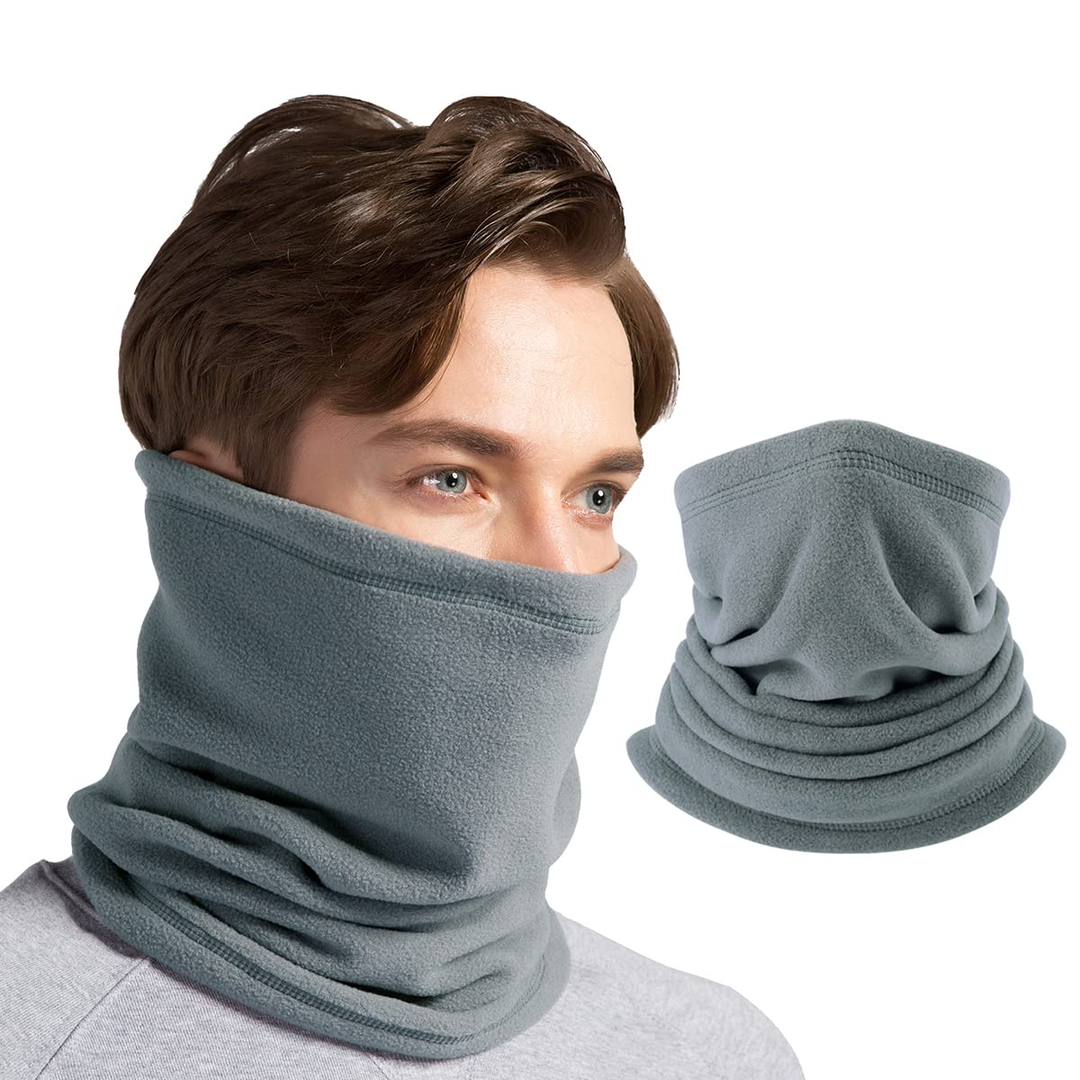 Fleece Neck Warmer Gaiter - Ski Face Mask Winter Neck Gaiter for Motorcycle Running Cycling