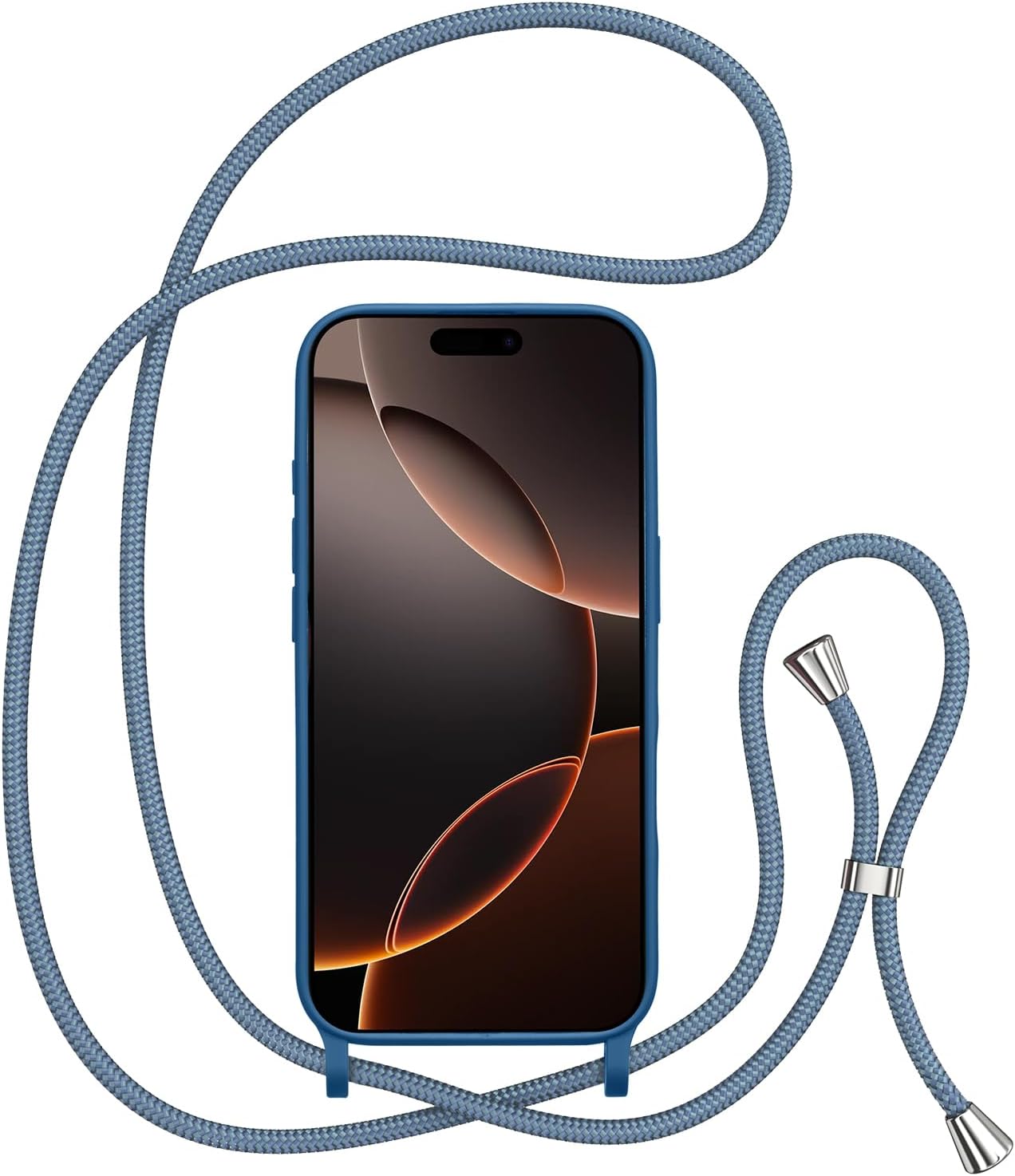 ZTOFERA for iPhone 17 Pro Case with Strap,Crossbody Phone Case with Adjustable Neck Shoulder Lanyard,Soft Silicone Shockproof Protective Phone Cover for iPhone 17 Pro 6.3 inch-Dark Blue - Image 5