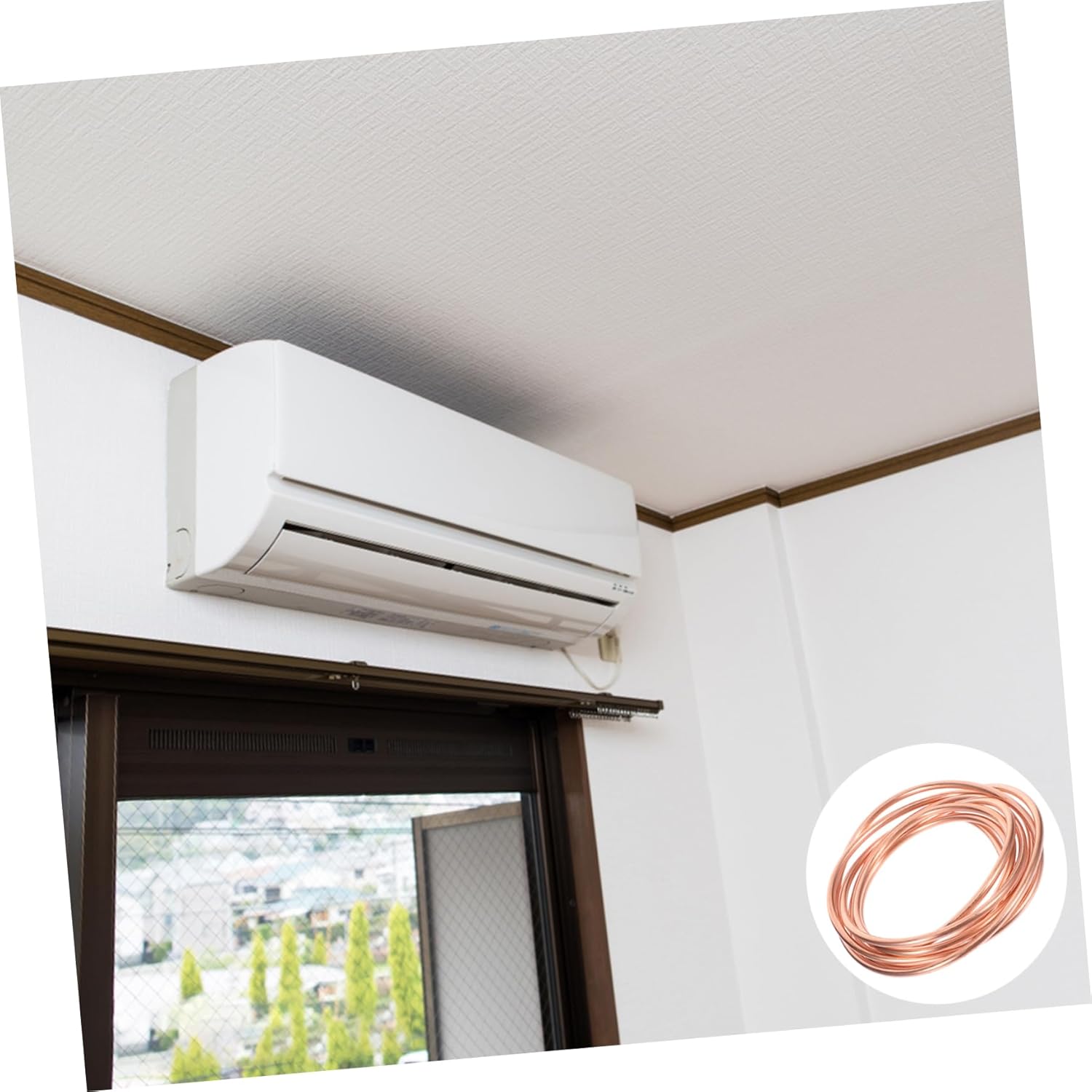 5pcs Copper Refrigeration Tubing Flexible Air Conditioner Copper Tube for Efficient Installation Compact Design for Various Cooling Systems