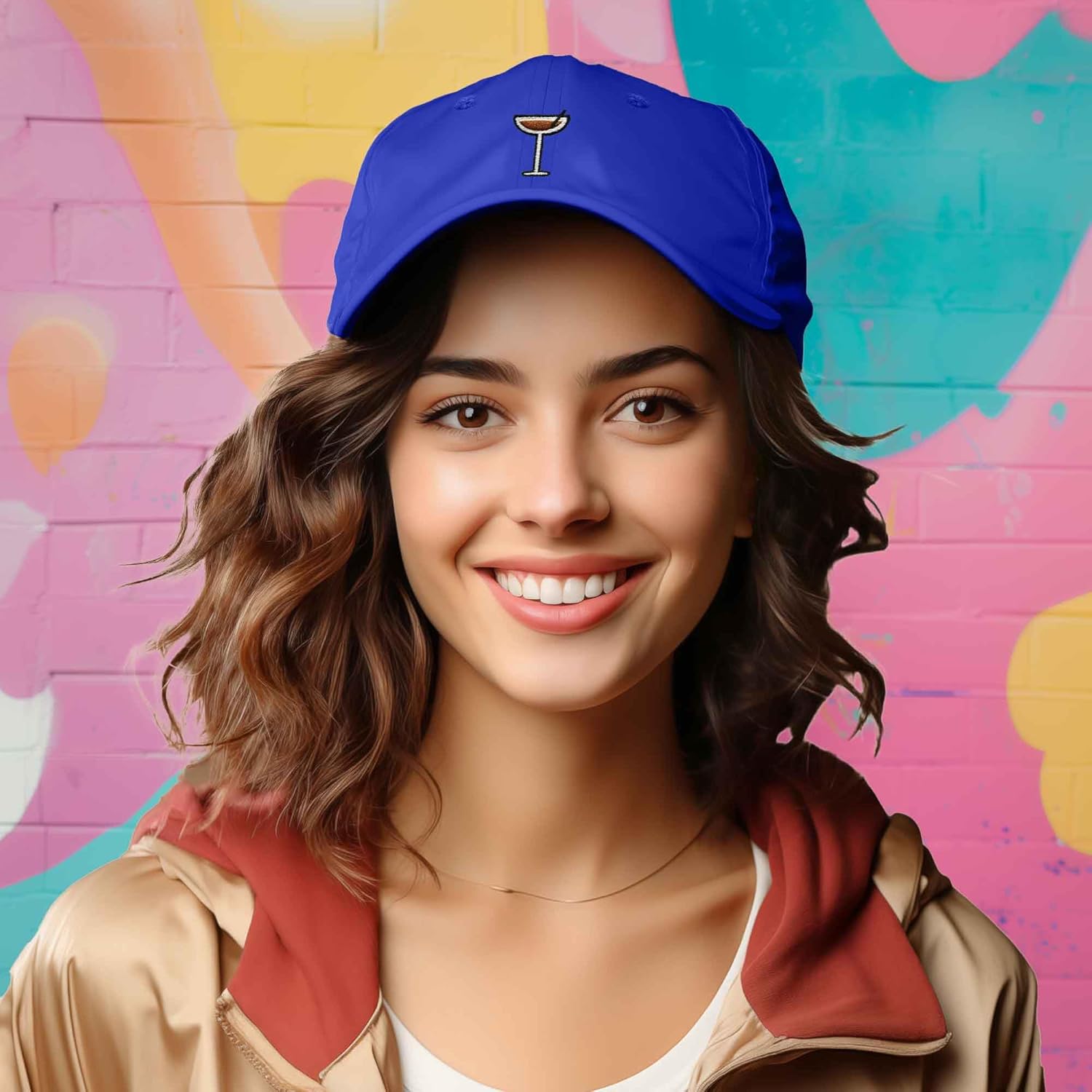 DALIX Coffee Martini Embroidered Cap Cotton Baseball Cute Cool Dad Hat Womens