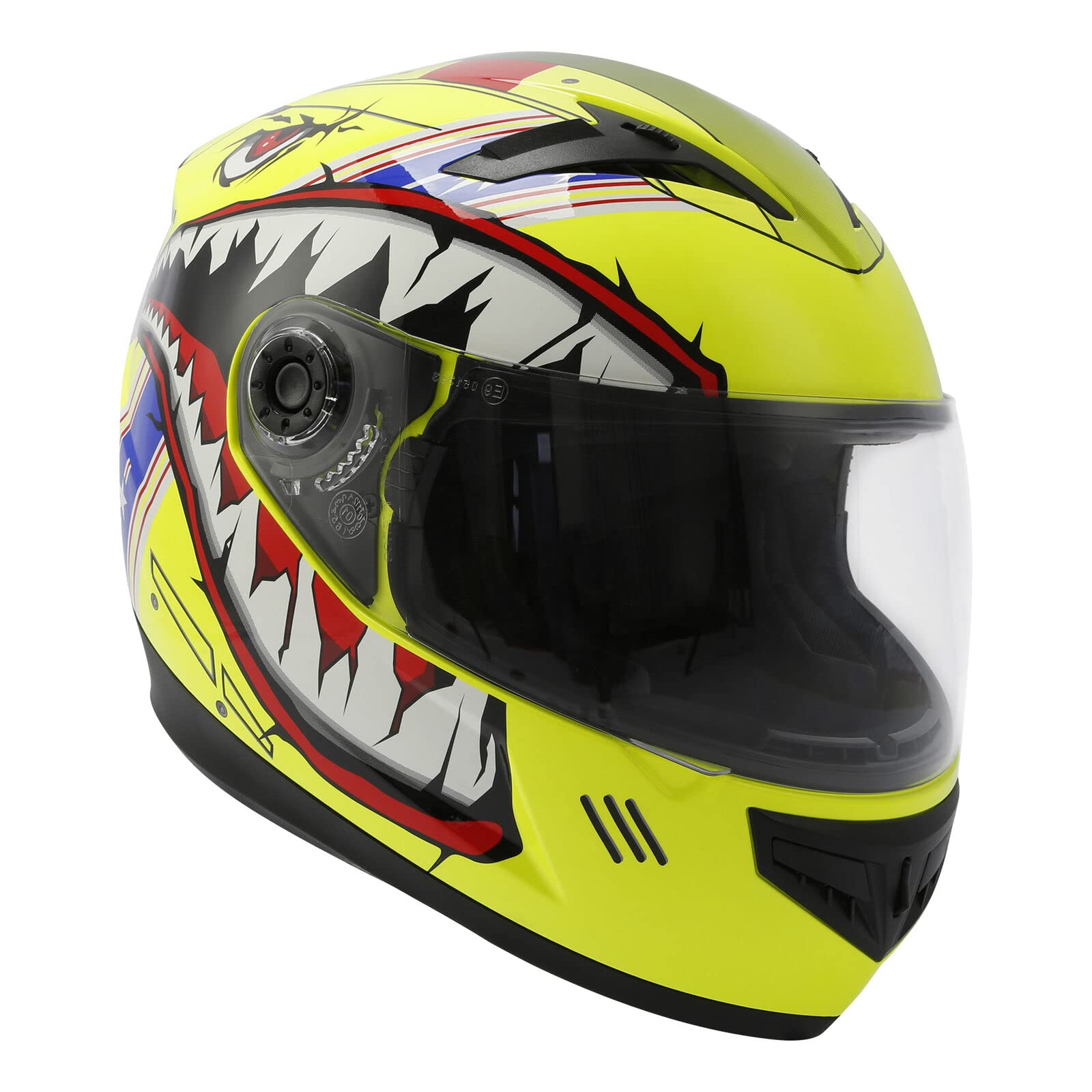 TCMT DOT Youth Kids Full Face Motorcycle Helmet with Sun Visor