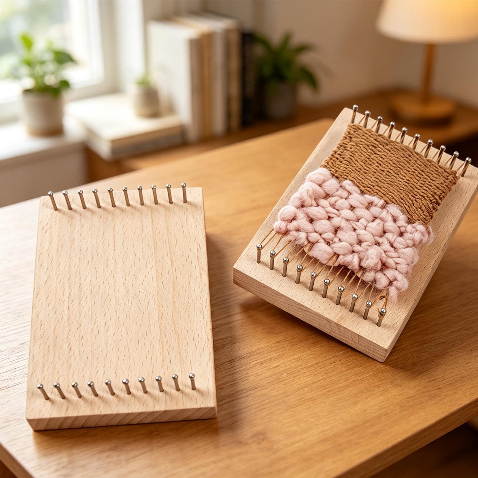 Generico Tavola per Maglieria Chunky Set da 2 Telai in Legno per Filato