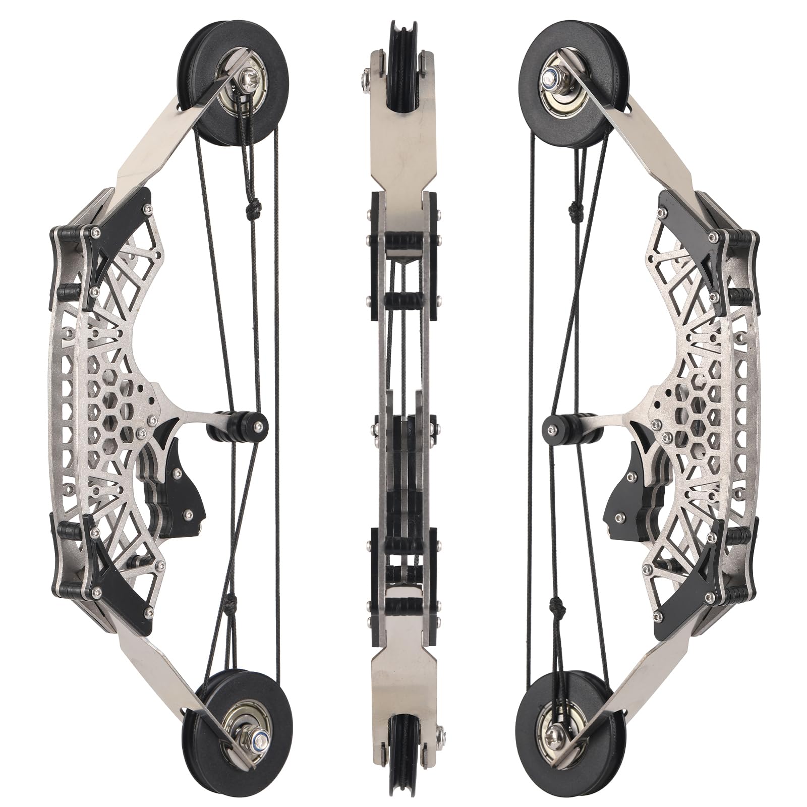 Mini Arc Composé NIKA ARCHERY + 12 Flèches – Set Tir De Chasse Miniature, Acier Inox