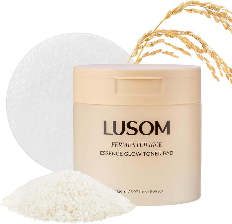 Tônico em Pads de Essência de Arroz Fermentado LUSOM, 80 unidades, 150 mL