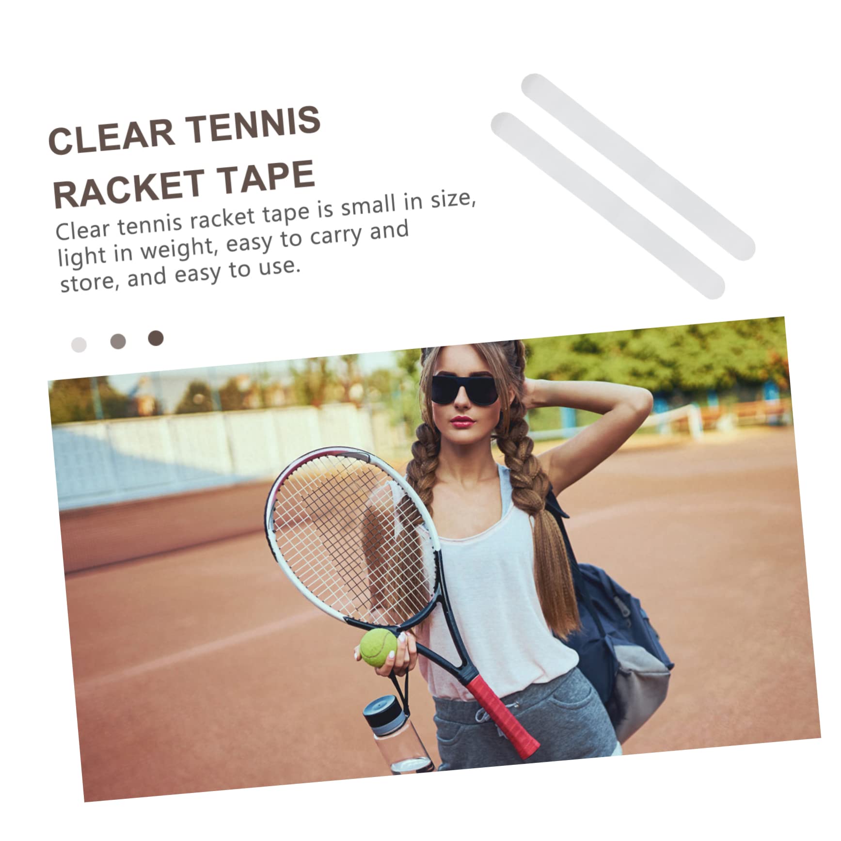 BESPORTBLE Protezione della Racchetta da Tennis Nastro Salva Racchetta Fascia Sportiva Nastro Adesivo Decorativo Nastro per la Testa della Racchetta Portatile Accessori per Racchette TPU