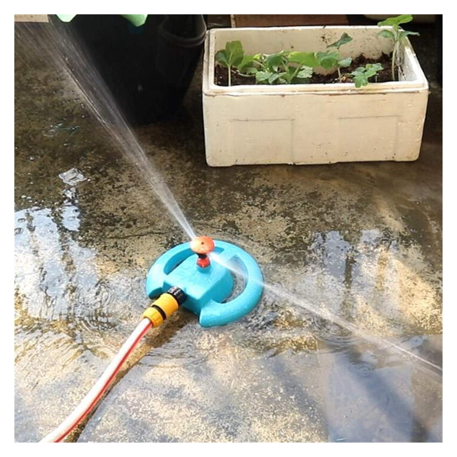 Annaffiatura del giardino irrigazione del prato in 2 ~ 100 pz 1/2 "Thread 650L / h 360 ° Automatic Rotating Sprinkler Rotante Ugello Giardino Giardino Giardino Prato Fruit Tree Irrigation Sprinkler