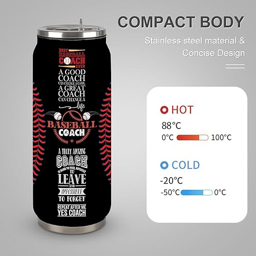 Miniatura 5 de Vaso de viaje de entrenador de béisbol de acero inoxidable de 17 onzas, 16.9 fl oz17oz