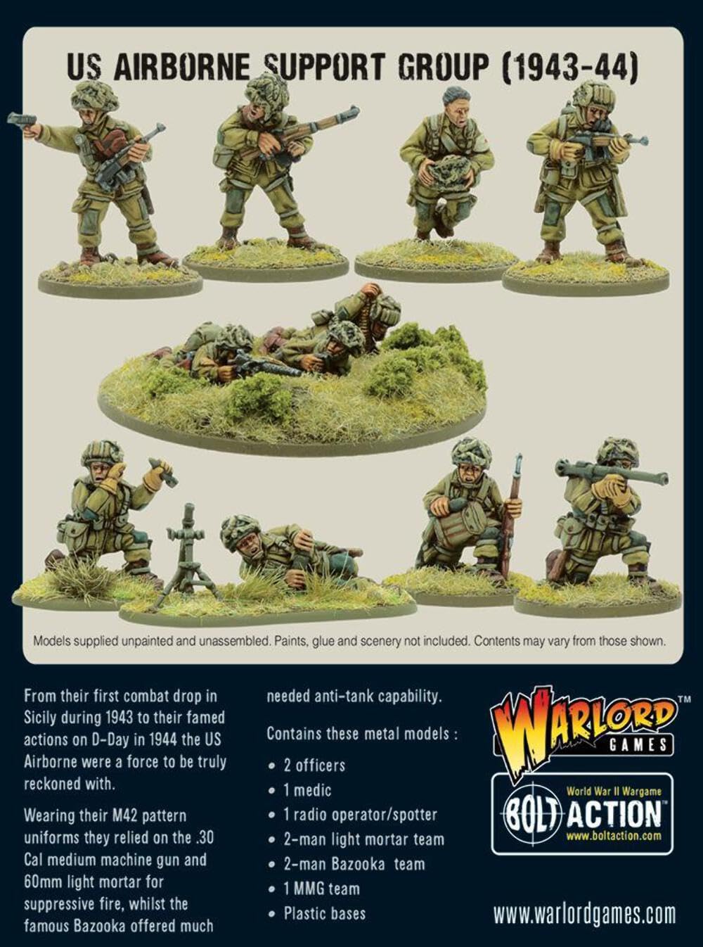 Warlord Games Bolt Action: US Airborne Support Group (1943-44)