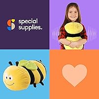 Vista 8 de Special Supplies Bumble Bee Sensory Vibrating Pillow, Pressure Activated for Kids and Adults, Plush Minky Soft with Textured Therapy Stimulation