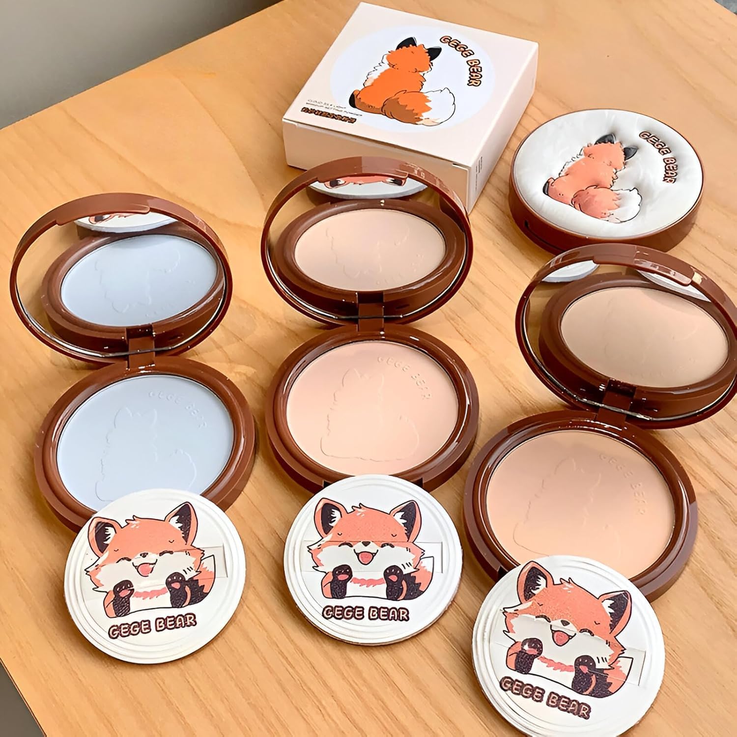Gege Bear Cloud Silk Light Makeup Powder | Oil Control & Natural Glow | Flawless Matte | High Performance | Super Blendable Mousse Texture | Lightweight | Waterproof Long Lasting | Fix Invisible Finish | Loose Powder for Face Makeup | Super Stay Compact for Women (02#Ivory, 13g)