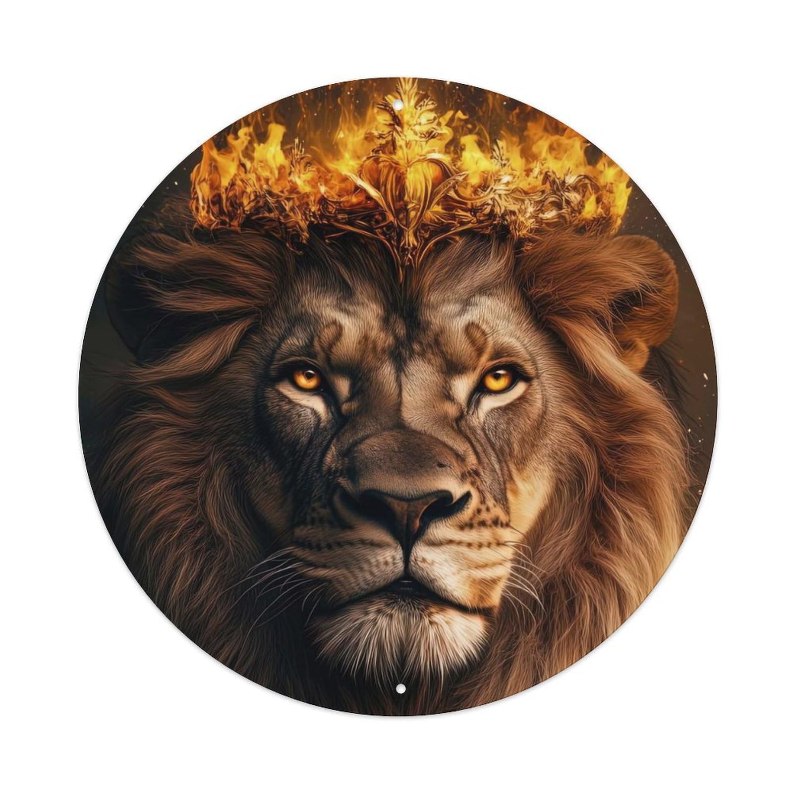 Animal The Lion with The Crown Metal Tin Sign