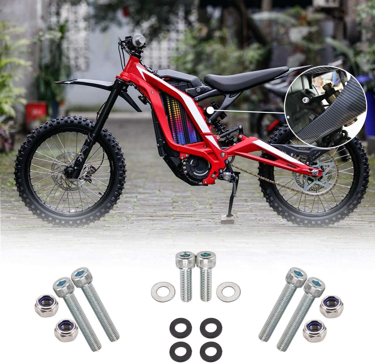 16PCS Suspension Linkage Bolt Kit for Sur-Ron Light Bee X/S Segway X160/X260 Talaria Sting R MX4 MX3, High Precision Suspension Control Screw & Nut Kit, 12.9 Pro-Series Stronger than Grade 8